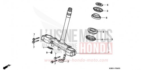 TIGE DE DIRECTION XLR125RW de 1998